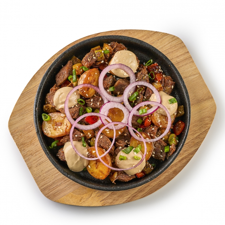 Сковорода с телятиной 