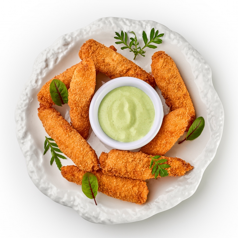 Креветки в темпуре с соусом васаби